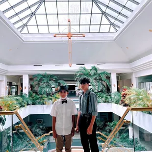 Inside before the ceremony! I love that cross hanging in the middle!