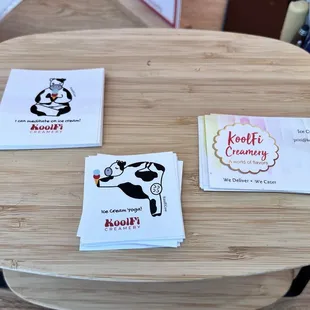 Stickers! Business cards..