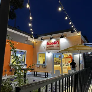 Outdoor seating with a beautiful ambiance!