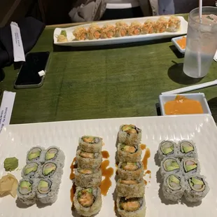 California rolls, Greg Roll, Red , White &amp; Boom Roll