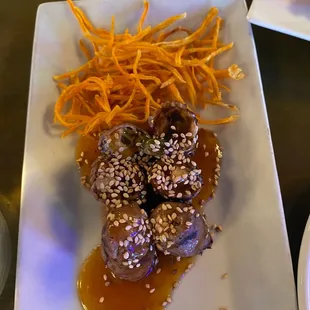 a plate of food on a table