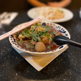 Boat Noodles (beef) / Pad Thai (chicken)