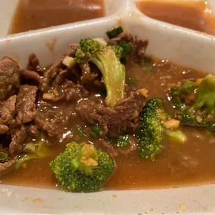 Garlic beef and broccoli