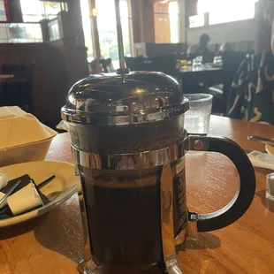 French press coffee ... always a nice touch