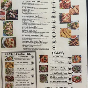 sushi and sashimi, menu