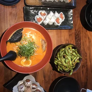 Spicy Garlic Edamame