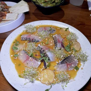 Yuzu Miso Black Snapper Crudo