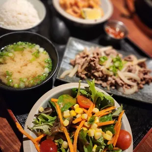 Bento Dinner with Bulgogi Beef &amp; Sesame Chicken