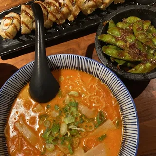 Spicy Garlic Edamame