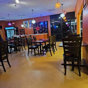 The restaurant interior