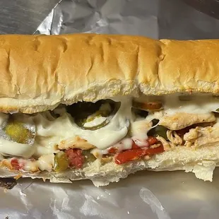The Justin hoagie (chicken Philly w jalapeños)