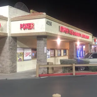 the front of the restaurant