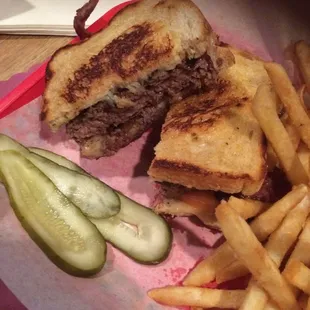 Frisco burger with fries $7.99!