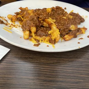 Cheese chili fries (started eating before taking the pic)