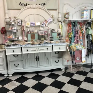 Small shop area when you first walk in small crash pies for sale, super cute!