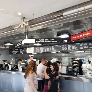 customers at the counter