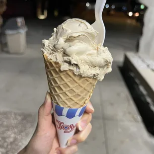 Heath bar 1 scoop with waffle cone ($4.03 after tax)
