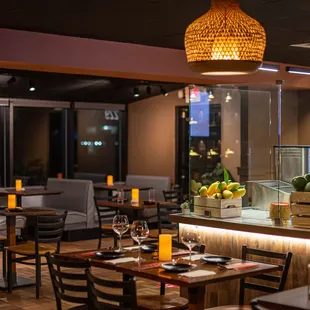 the interior of the restaurant