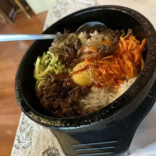 Beef dolsot bibimbap