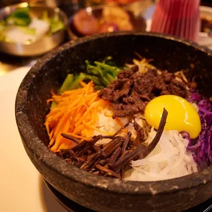 Hot stone pot bibimbap