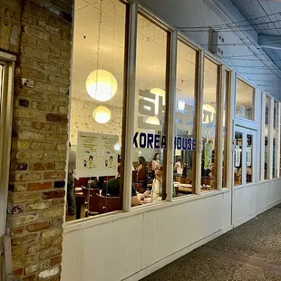 Front of restaurant in the courtyard