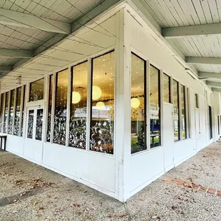 the outside of the building