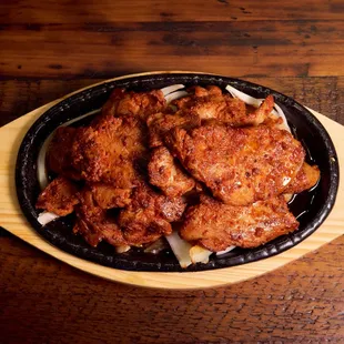 chicken wings and fried chicken, food