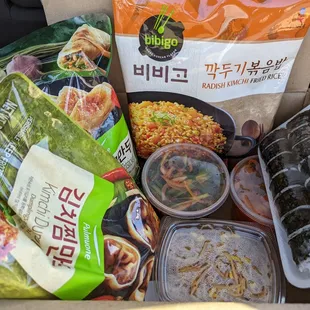 Assorted kimchi's and goodies