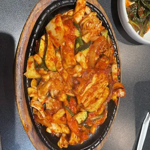 a dish of food on a table