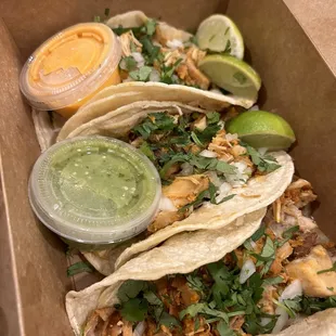 Spicy chicken tacos