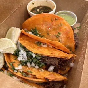 Korean Beef Birria - Melted cheese, Onion &amp; Cilantro