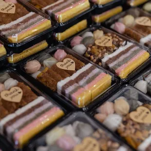 a variety of desserts