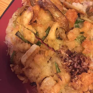 Seafood and Green Onion Pancake