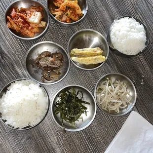 a variety of dishes