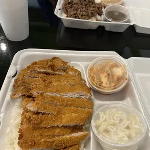 Don Katsu and Beef Bulgogi