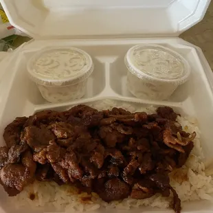 Spicy pork, super delicious perfect amount of heat.