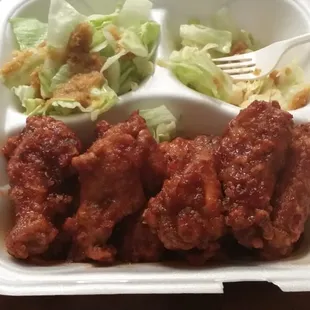 Sooo good...Wings Box...  Little bit of sweet and spicy...