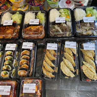 a variety of food items