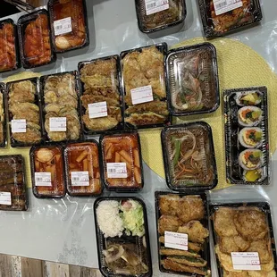 Prepared Korean banchan and school food