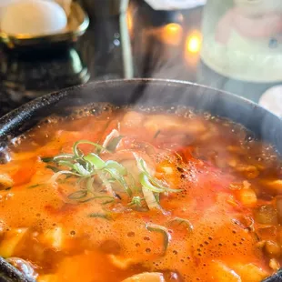 Seafood tofu soup