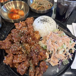 K.F.C. (Korean Fried Chicken) with Rice