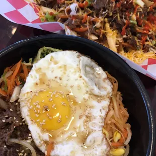 They have the hot lot bibimbop