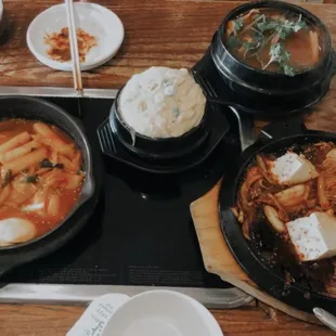 T1. Tukbokki G6. Kimchi Jae Yook Tofu Special D5. Gopchang Jigae  Daegu Maewoontang