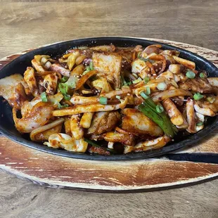 pork belly and squid