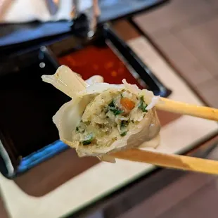 One of the best items on the menu, steamed chicken dumpling but with the gochujang sauce