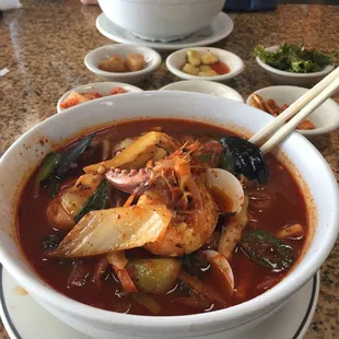 Jjampong Seafood Noodle Soup