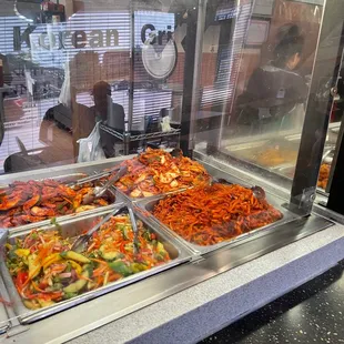 Veggie options. Pickles and marinaded veggies