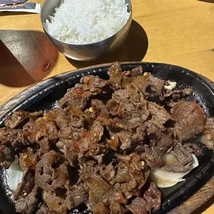 Beef bulgogi with sticky rice
