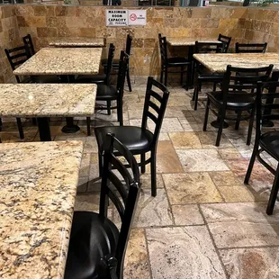 Seating inside