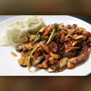 Stir-fried squid